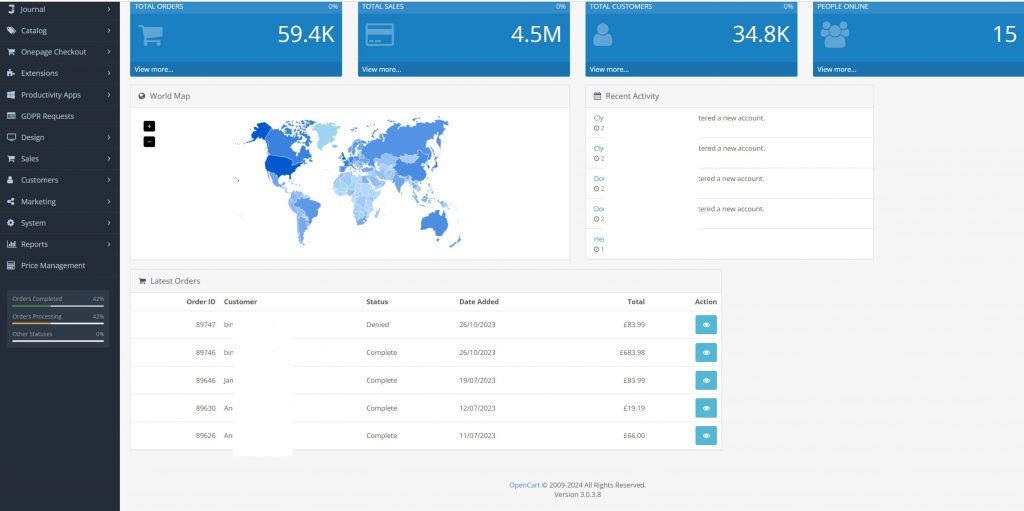 Opencart V3